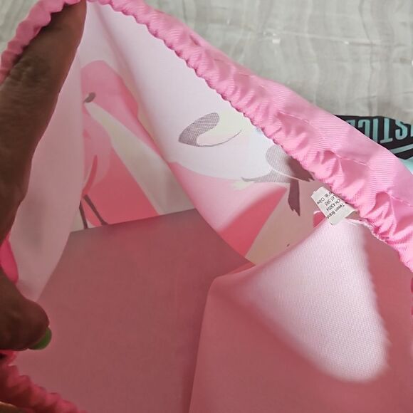 Justice Ladies String Bag Pack One Size Hot Pink & Green - Picture 10 of 16